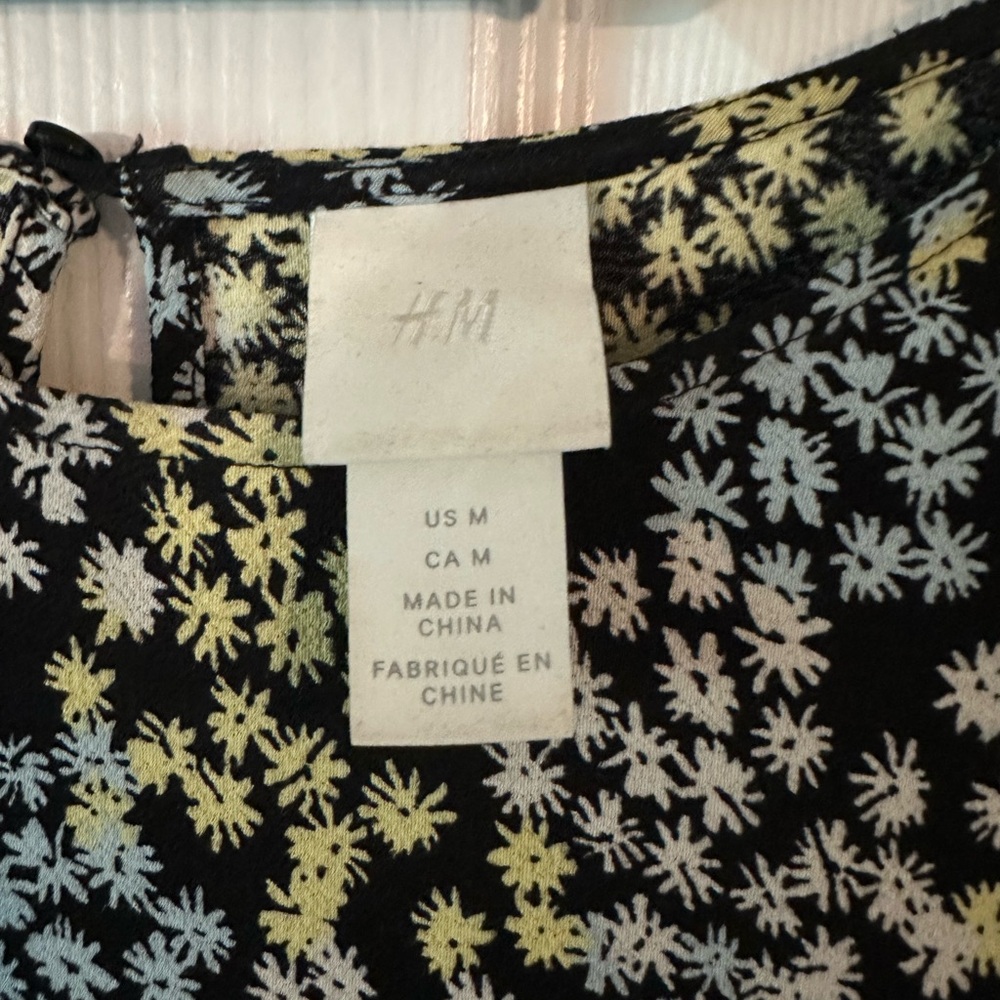 H&M Floral Long Sleeve Shirt Dress - Picture 3 of 4